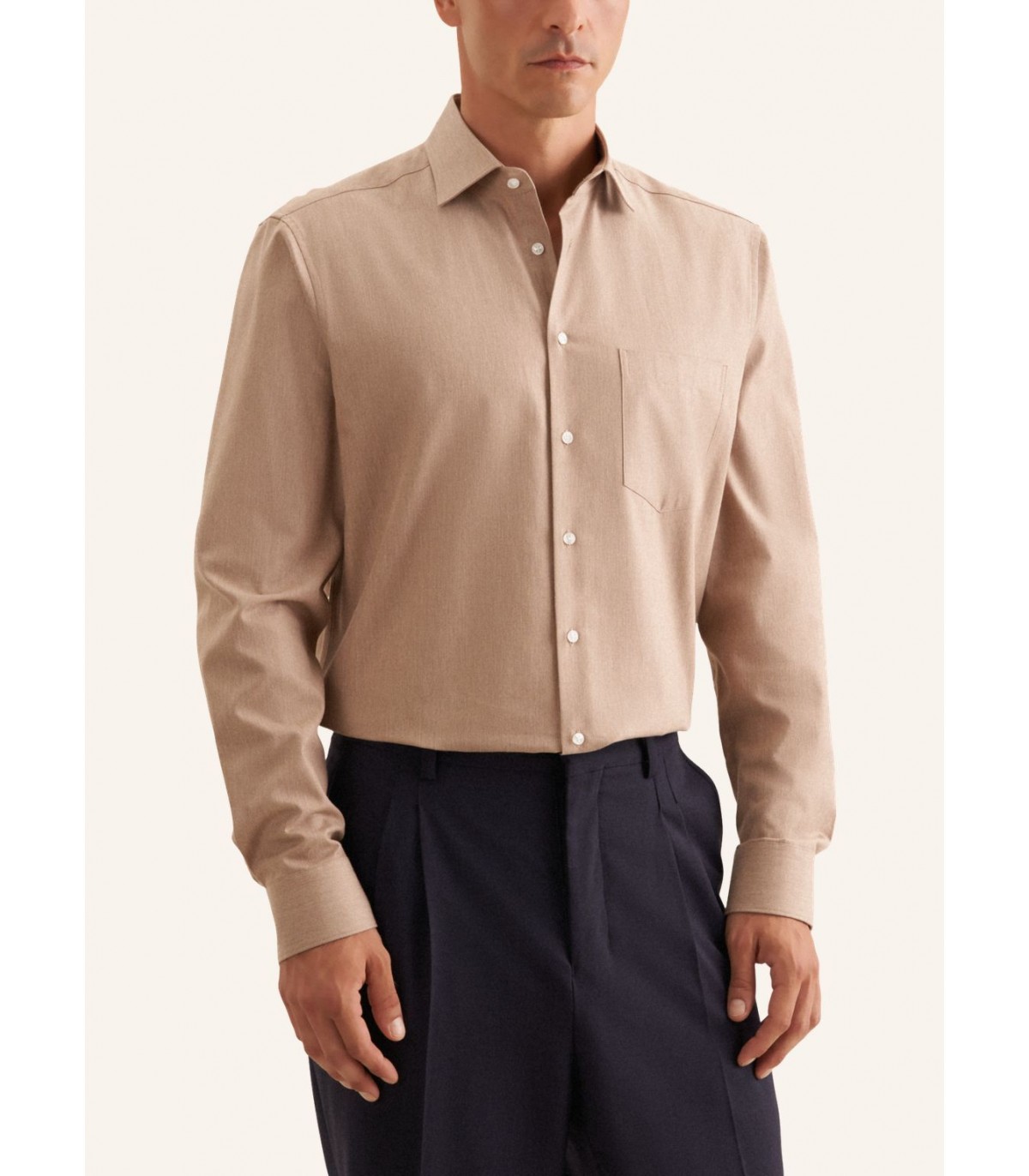 Chemise ml uni seidensticker 23beige