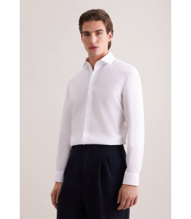 Chemise ml uni seidensticker 01white