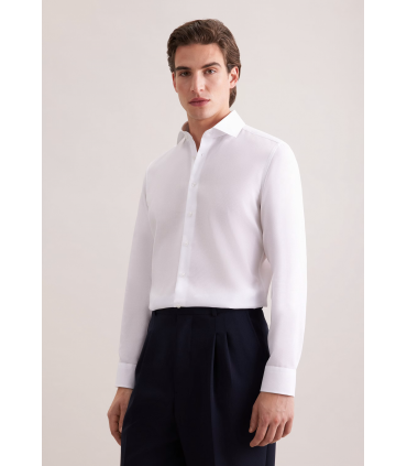 Chemise ml uni seidensticker 01white