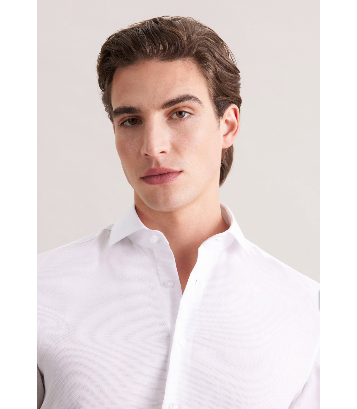 Chemise ml uni seidensticker 01white
