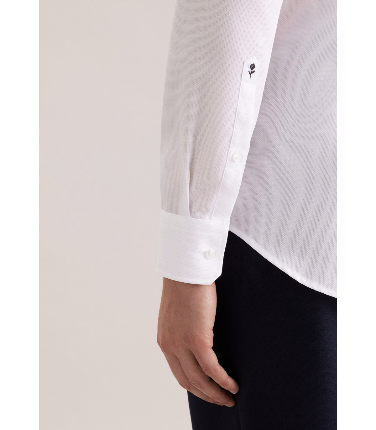 Chemise ml uni seidensticker 01white