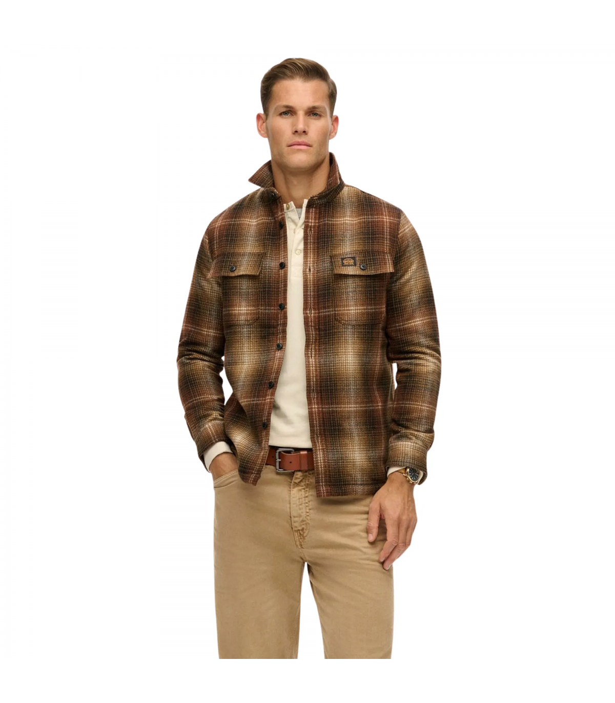 Chemise ml superdry b9cbrown