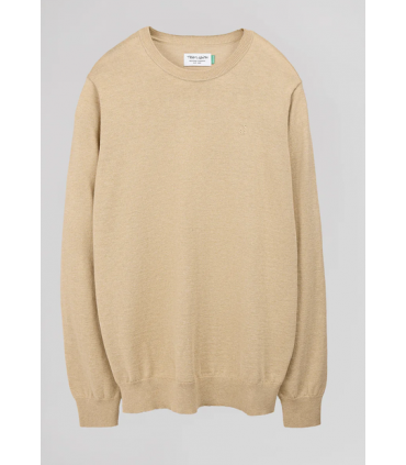 Pull col rond teddy smith 268abeige
