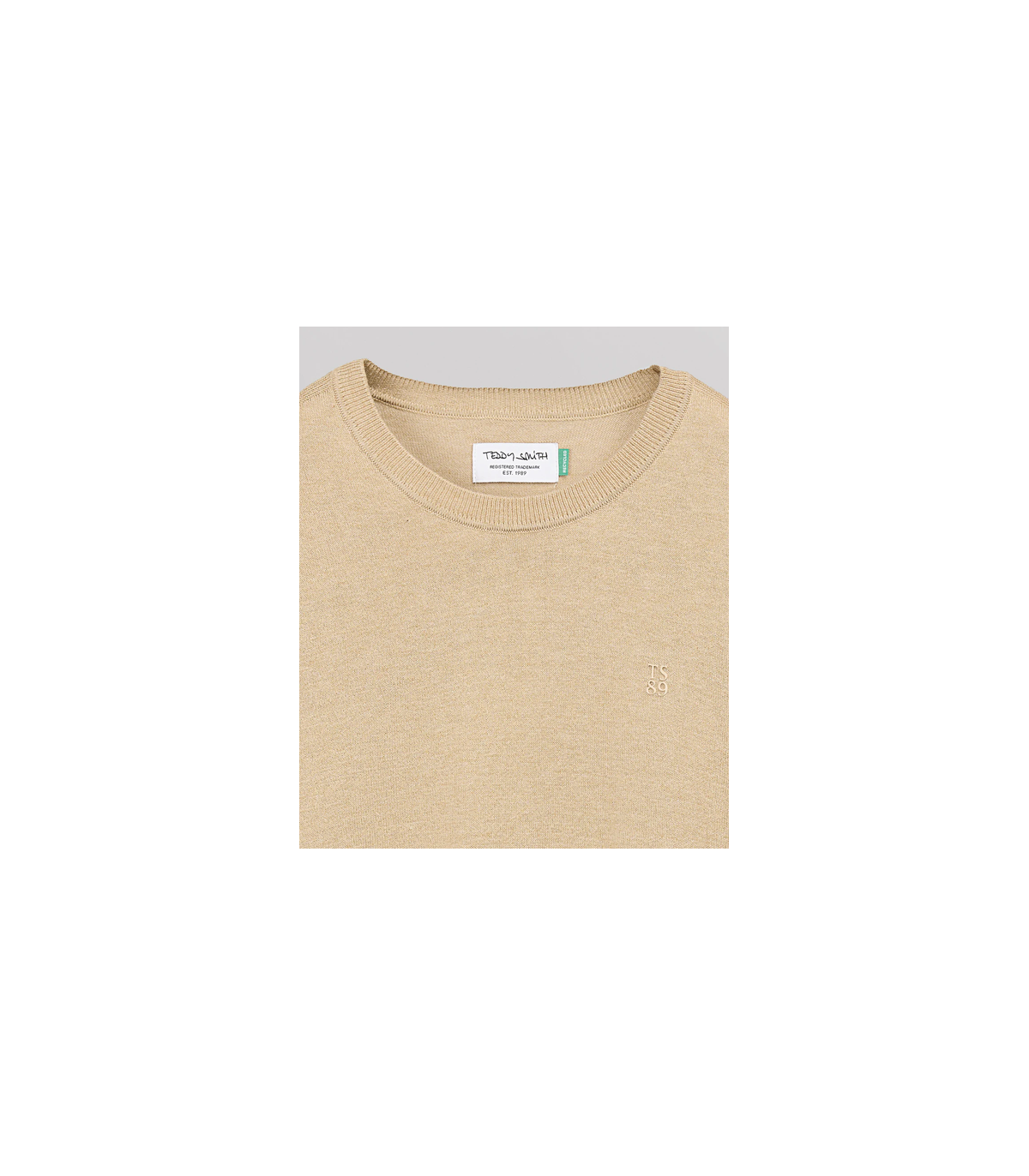 Pull col rond teddy smith 268abeige