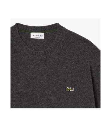 Pull col rond lacoste 050-bitume