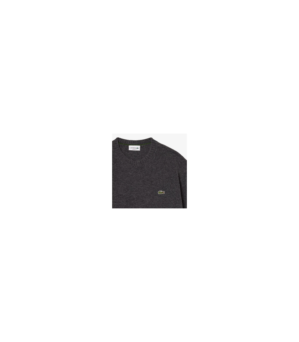 Pull col rond lacoste 050-bitume