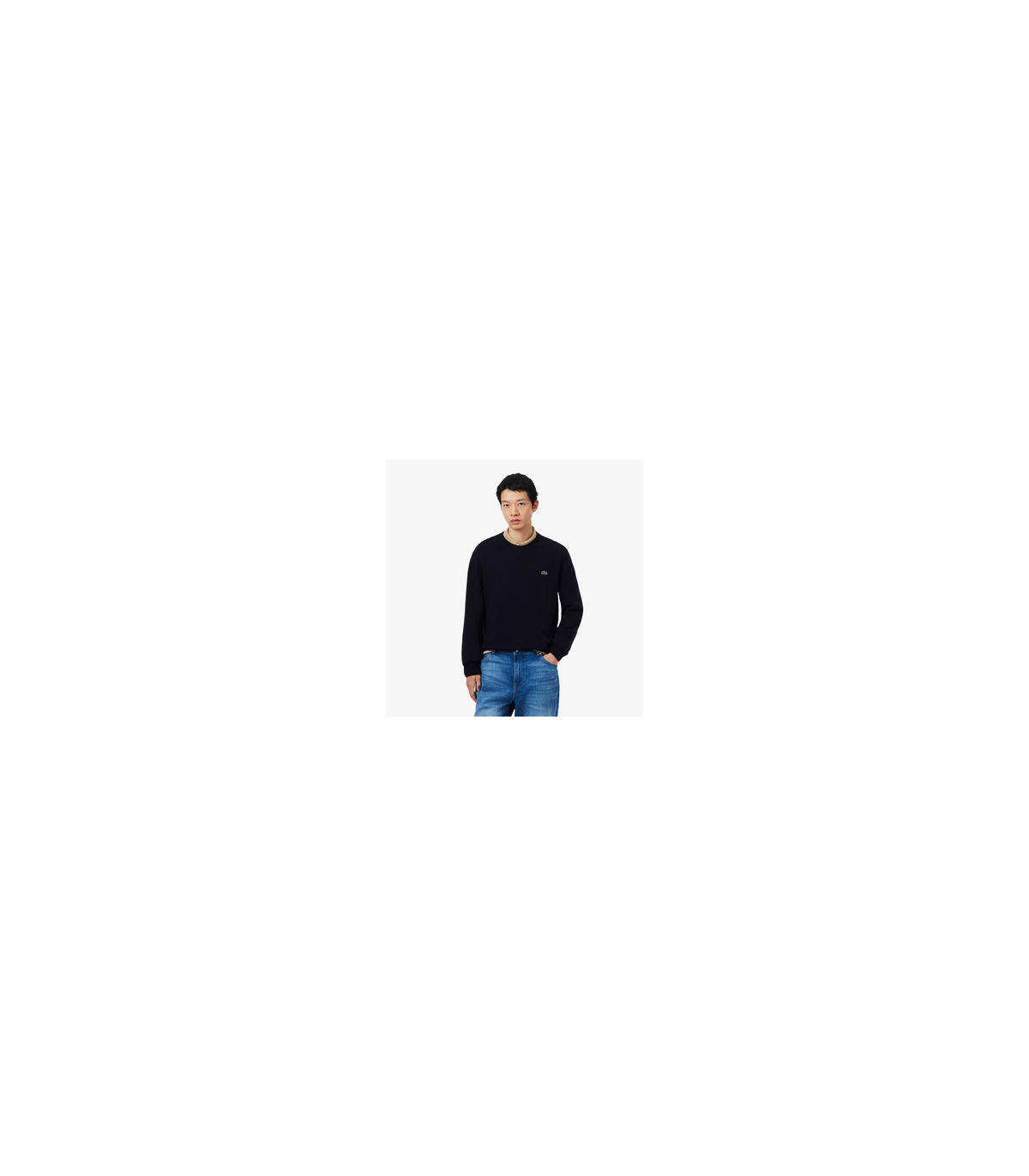 Pull col rond lacoste 166-marine