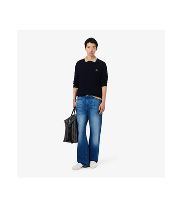 Pull col rond lacoste 166-marine