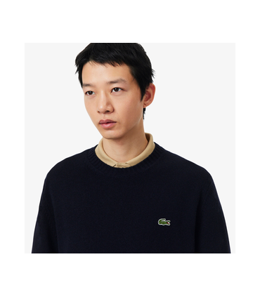 Pull col rond lacoste 166-marine