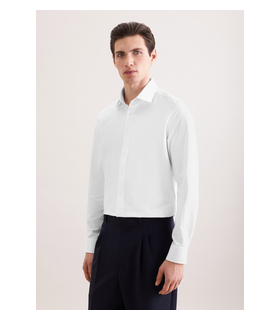 Chemise ml uni seidensticker 01blanc