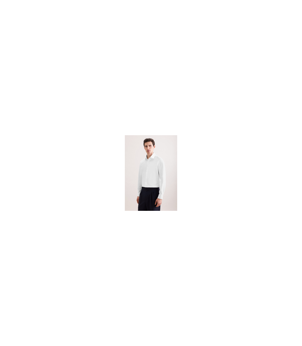 Chemise ml uni seidensticker 01blanc