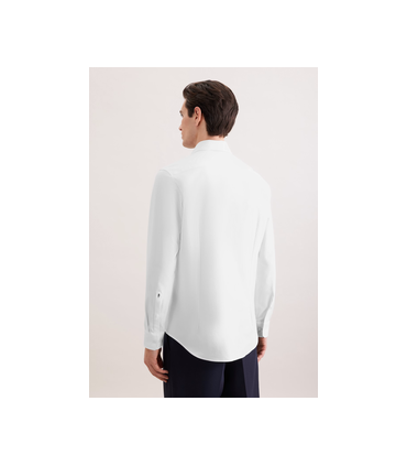 Chemise ml uni seidensticker 01blanc