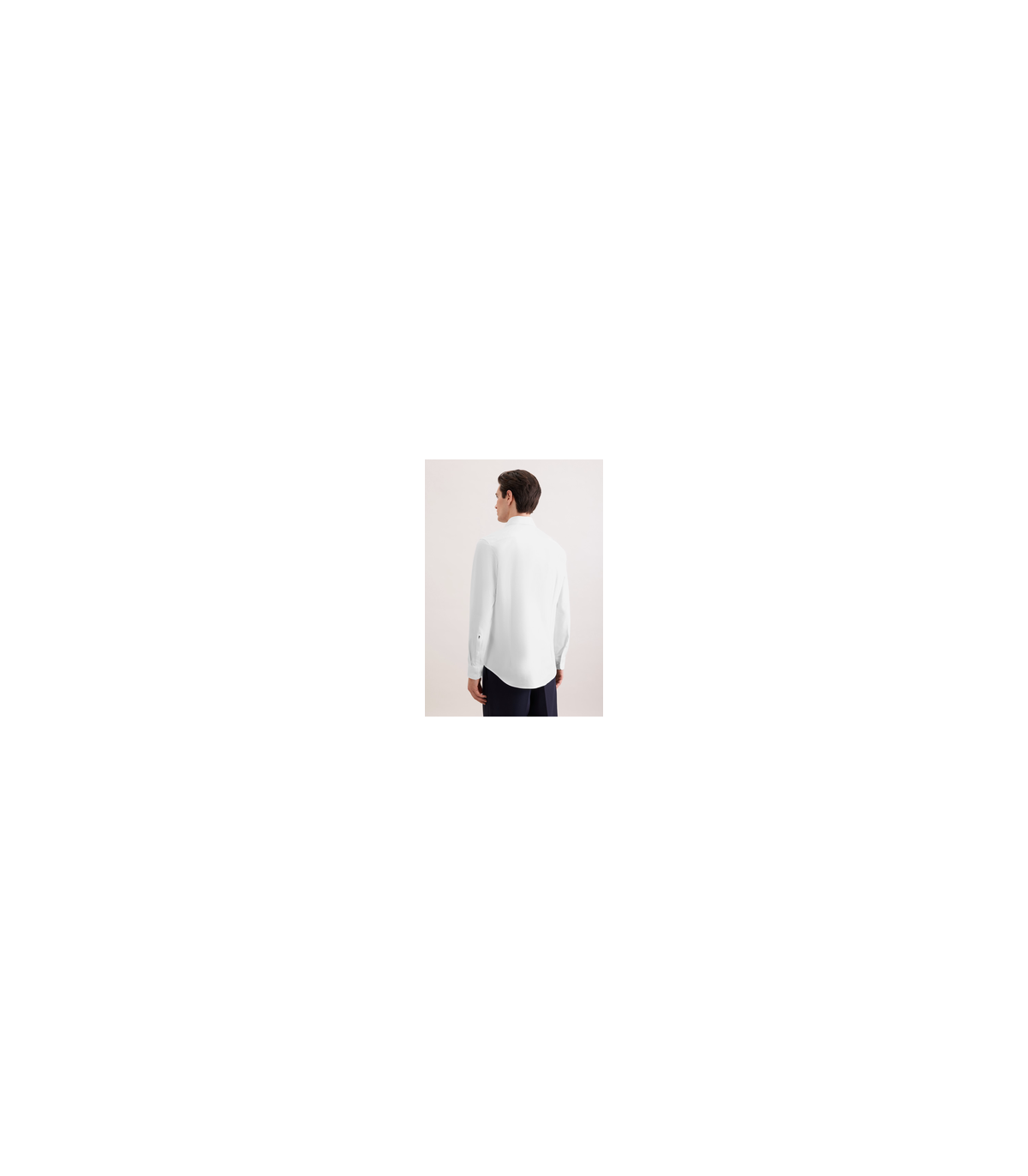 Chemise ml uni seidensticker 01blanc