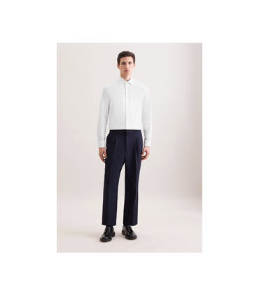 Chemise ml uni seidensticker 01blanc