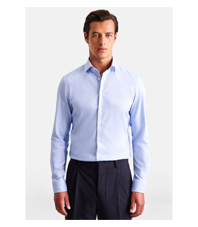 Chemise ml uni seidensticker 11ciel