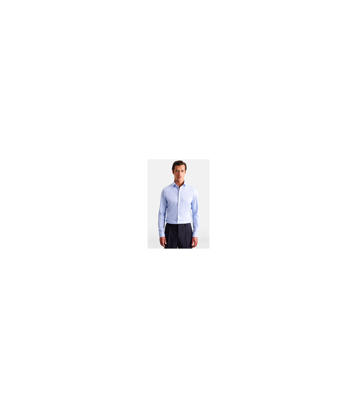 Chemise ml uni seidensticker 11ciel