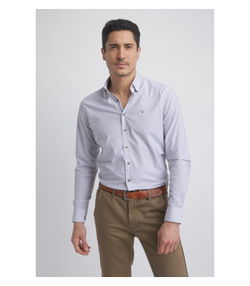 Chemise ml benson & cherry blanc-cafe