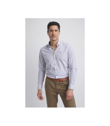 Chemise ml benson & cherry blanc-cafe