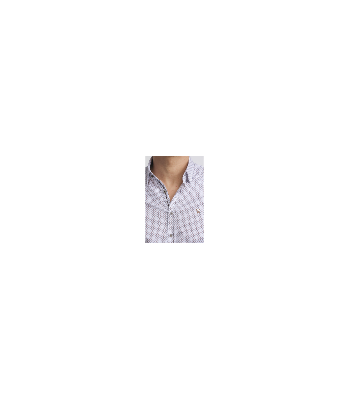 Chemise ml benson & cherry blanc-cafe