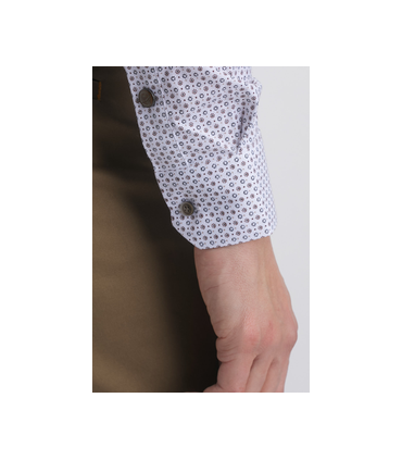 Chemise ml benson & cherry blanc-cafe