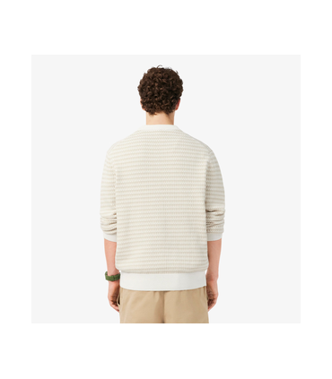Pull col rond lacoste wl6-poudre