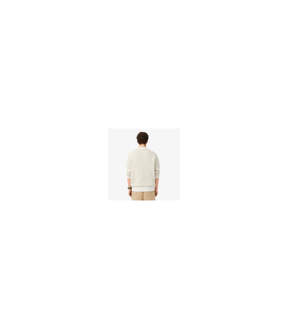 Pull col rond lacoste wl6-poudre