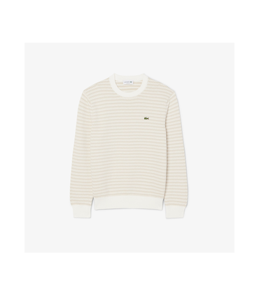 Pull col rond lacoste wl6-poudre