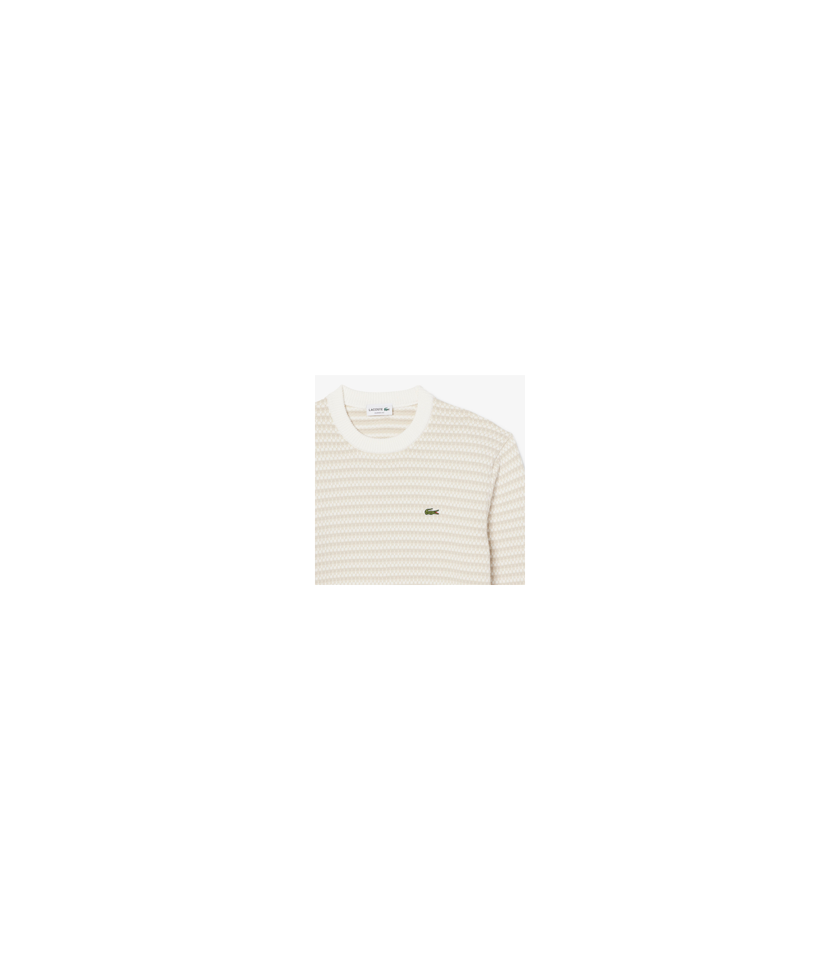 Pull col rond lacoste wl6-poudre