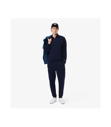 Sweat col zippe lacoste 166-marine