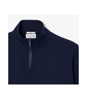 Sweat col zippe lacoste 166-marine