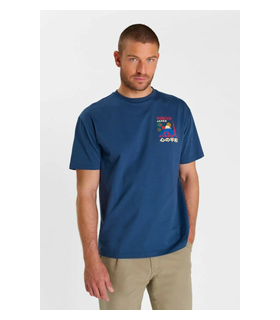 Tee shirt mc tps cerises 3007bleu