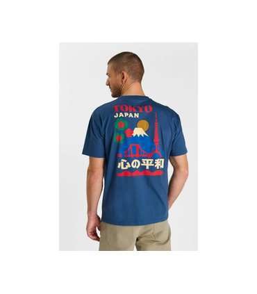 Tee shirt mc tps cerises 3007bleu