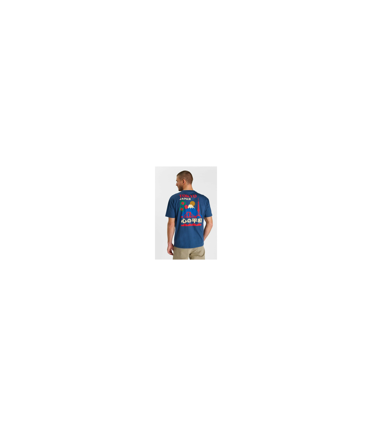 Tee shirt mc tps cerises 3007bleu