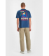 Tee shirt mc tps cerises 3007bleu