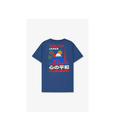 Tee shirt mc tps cerises 3007bleu