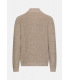 Pull col zippe camel 15ecru