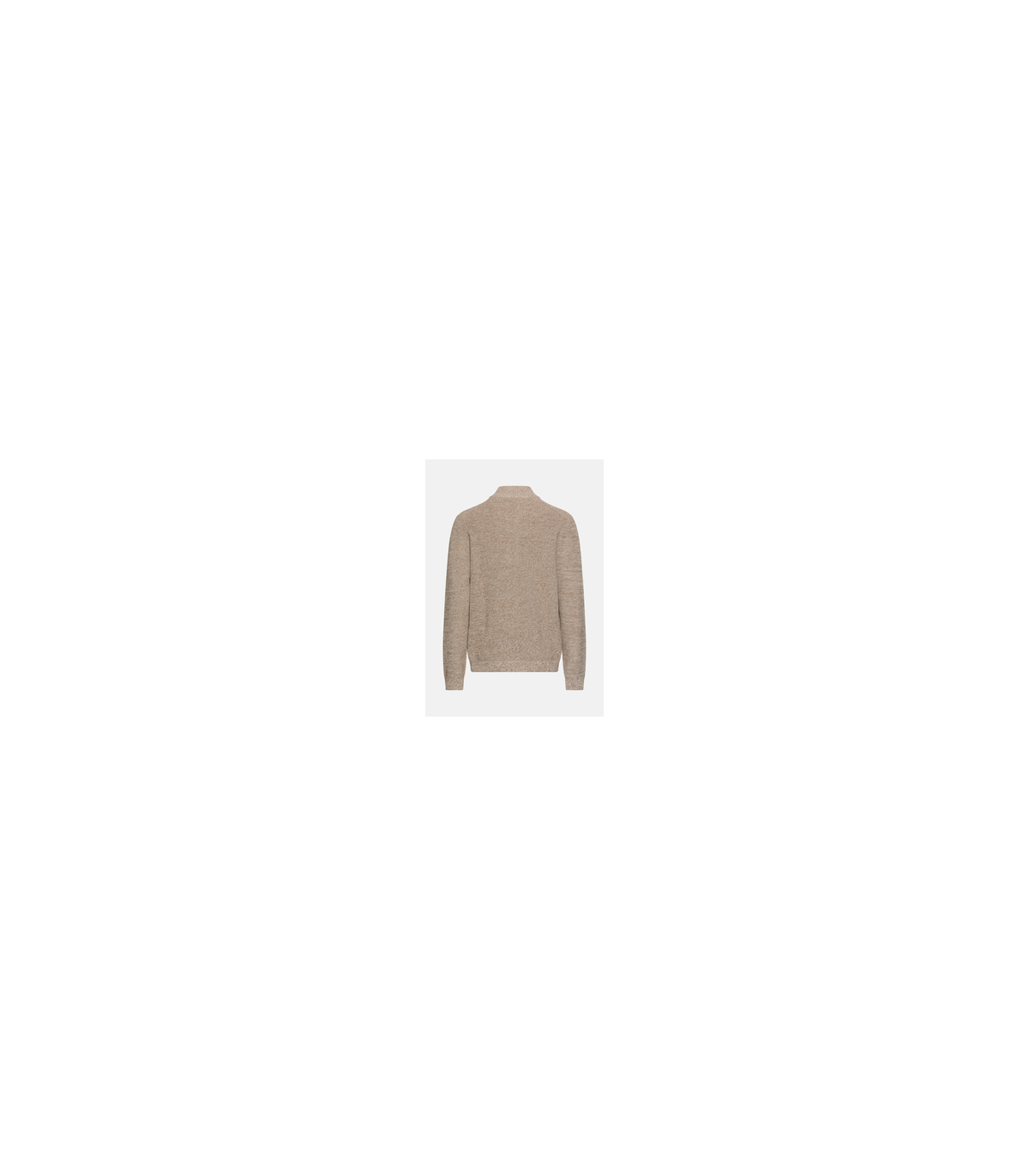 Pull col zippe camel 15ecru