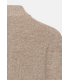 Pull col zippe camel 15ecru