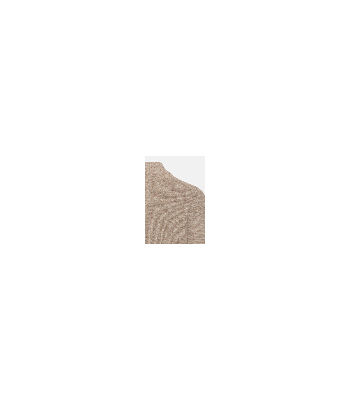 Pull col zippe camel 15ecru