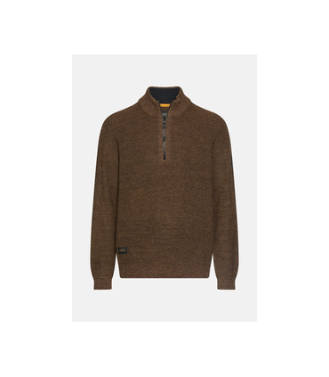 Pull col zippe camel 27choco