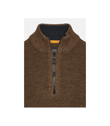 Pull col zippe camel 27choco