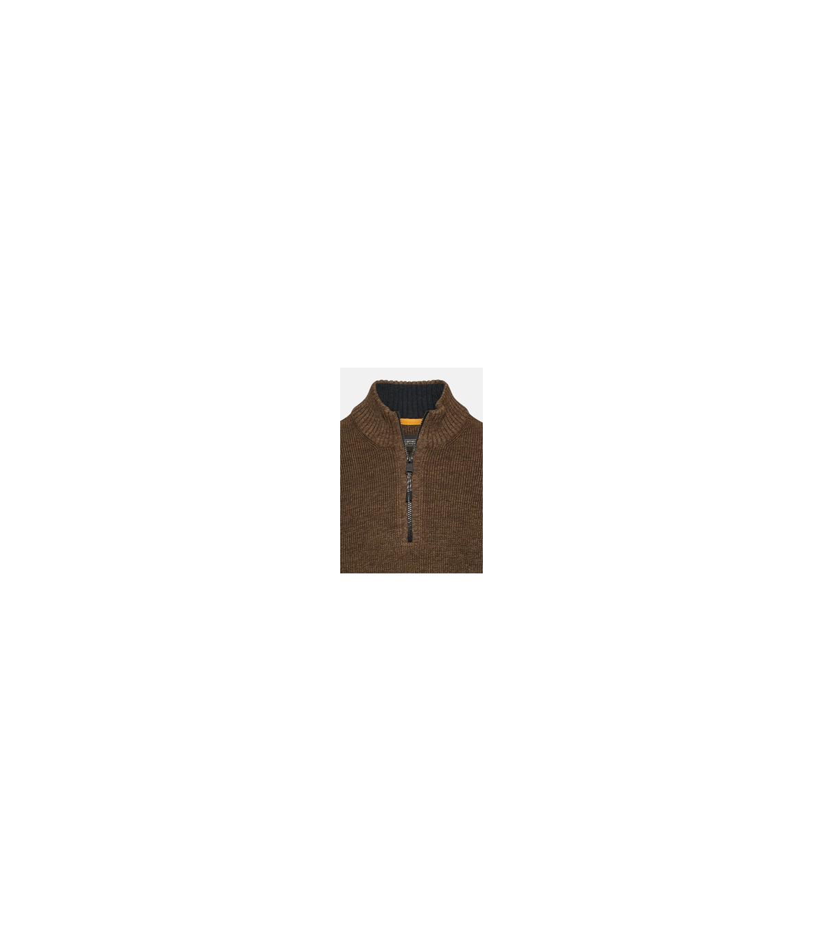 Pull col zippe camel 27choco