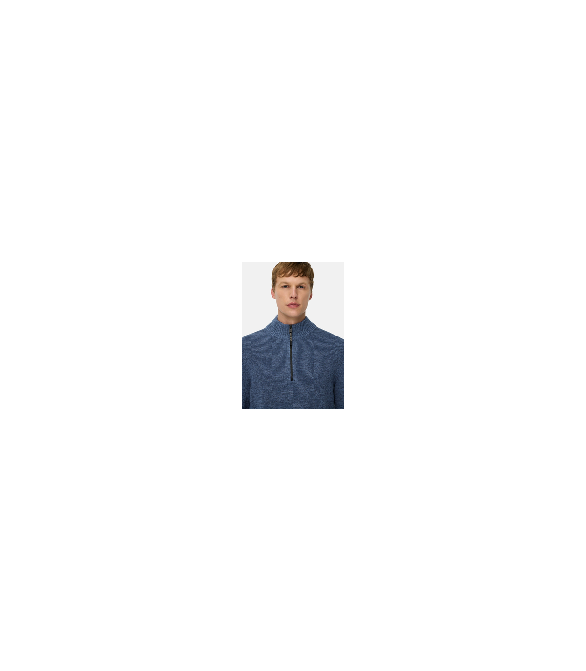 Pull col zippe camel 47indigo