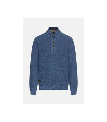 Pull col zippe camel 47indigo