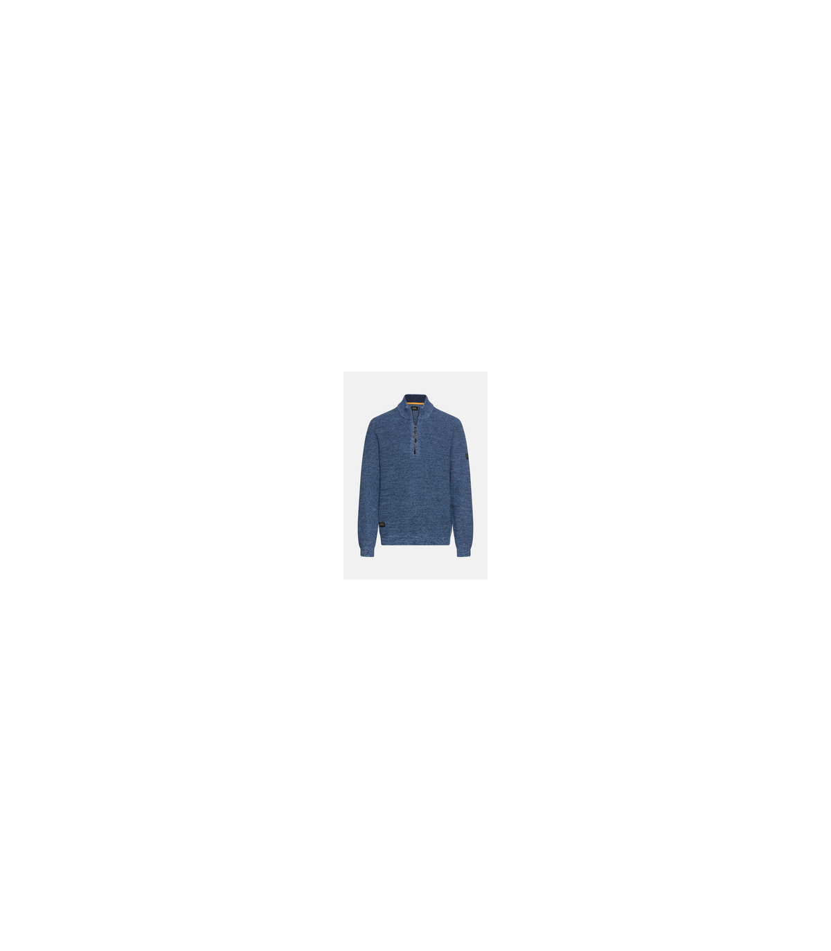 Pull col zippe camel 47indigo