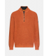 Pull col zippe camel 52orange