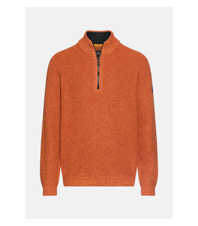 Pull col zippe camel 52orange