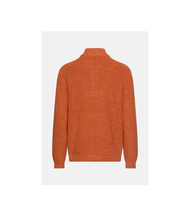 Pull col zippe camel 52orange