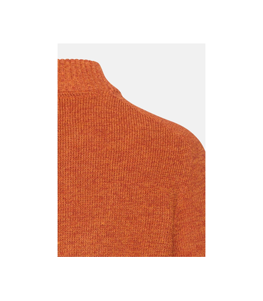 Pull col zippe camel 52orange