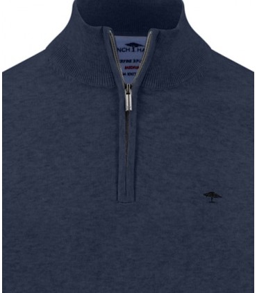 Pull col zippe fynch hatton 661inkblue